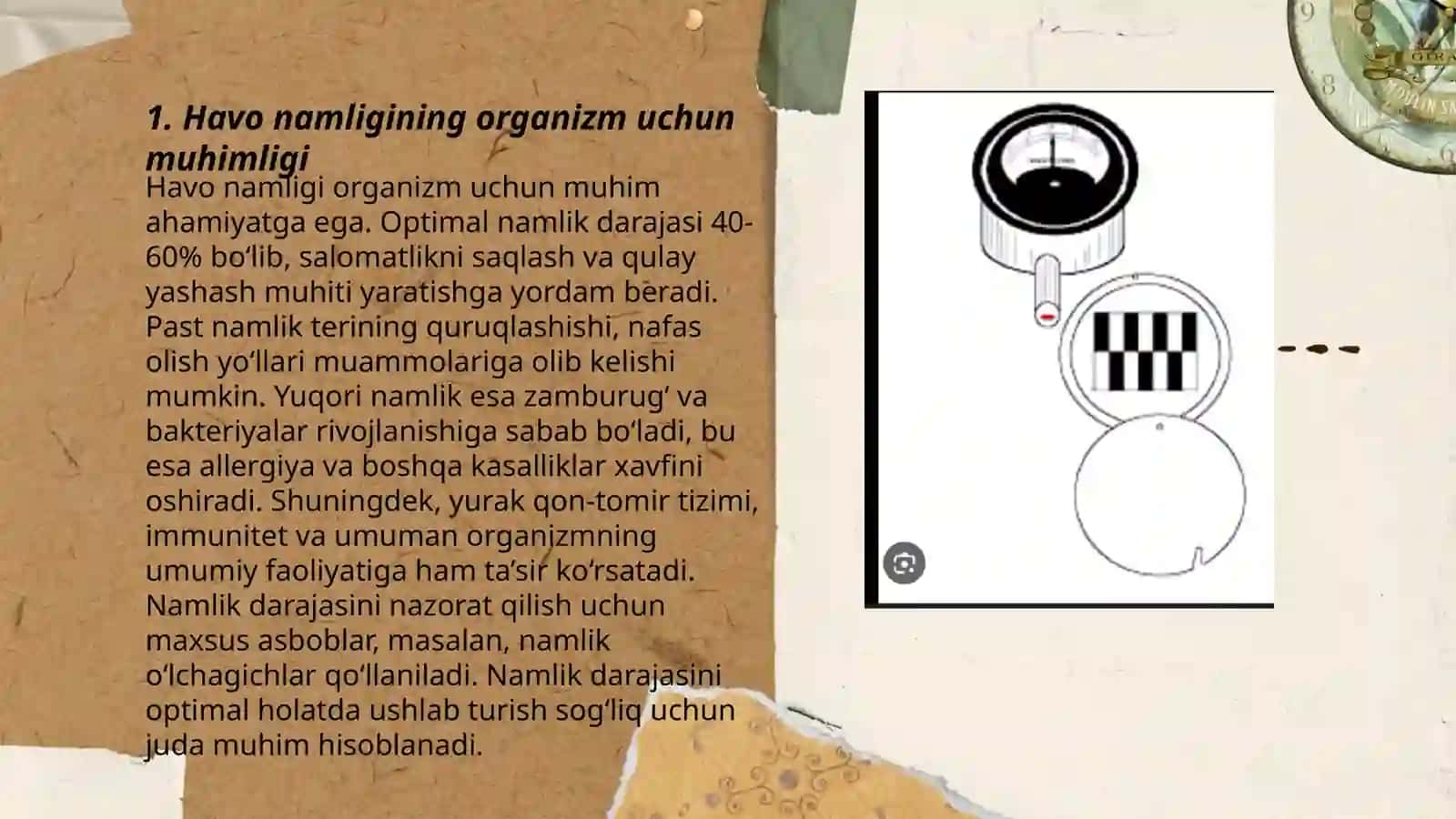 Organizmga havo namligi koʻrsatkichining ahamiyati 3
