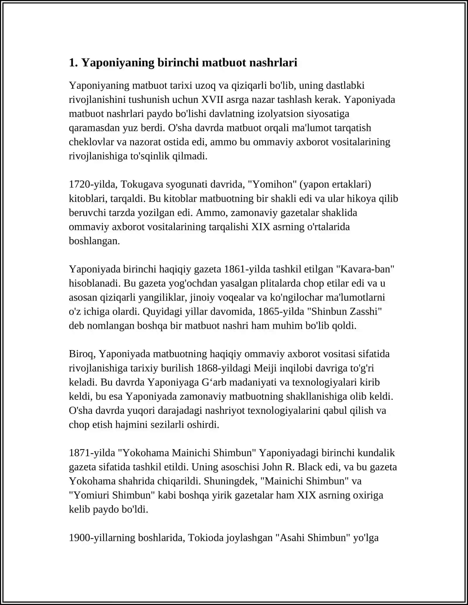 YAPONIYA MATBUOTI TARIXI 3