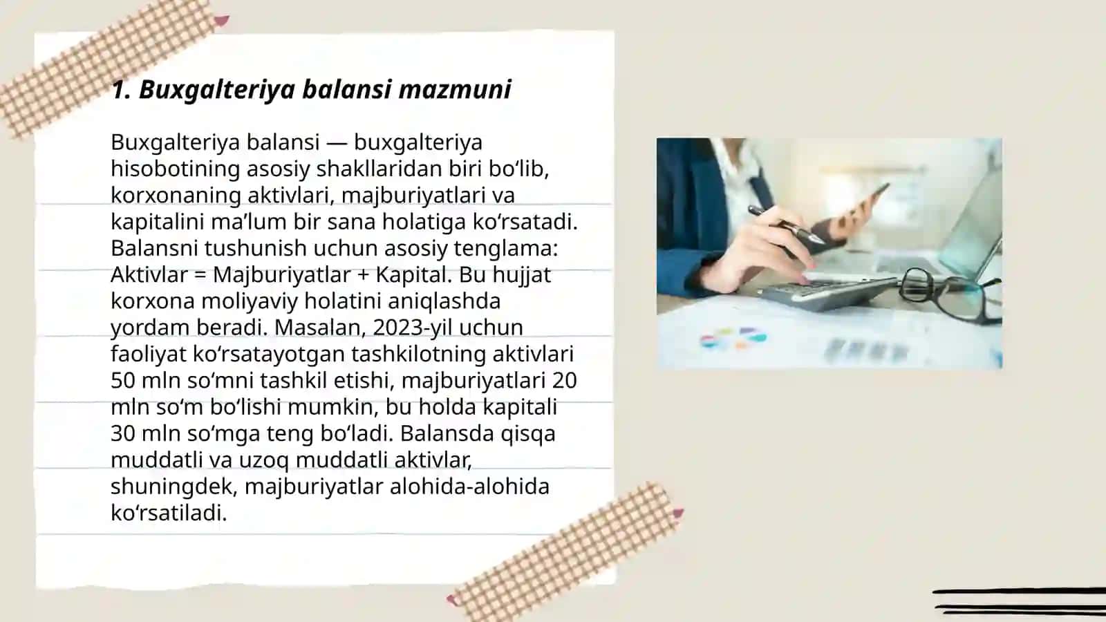 Buxgalteriya balansining tahlili, mazmuni va vazifalari 3