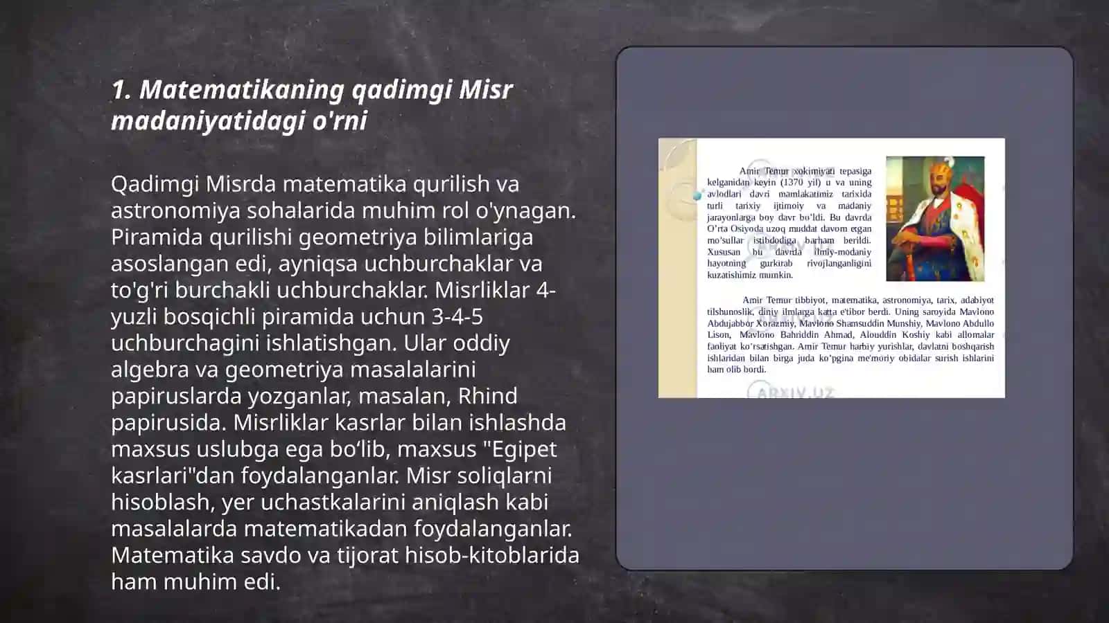 Matematika fanining dunyo madaniyati va tarixidagi tutgan òrni 3