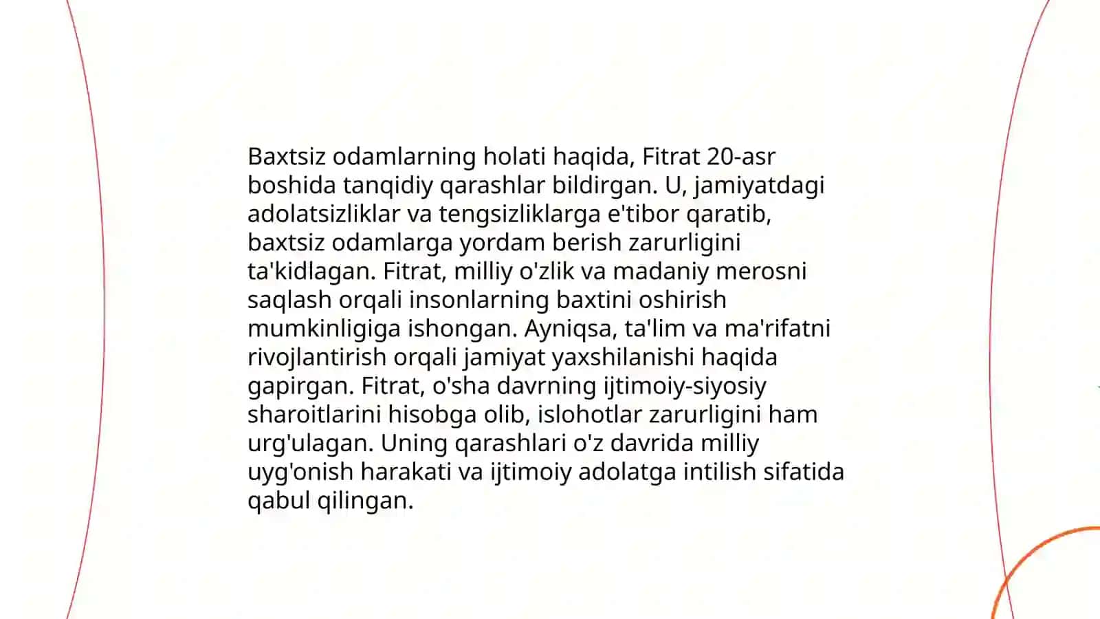 A Fitratning Rahbari najot Baxtsiz odamlarning ikki toifasiga oid qarashlar bo'yicha essey 3