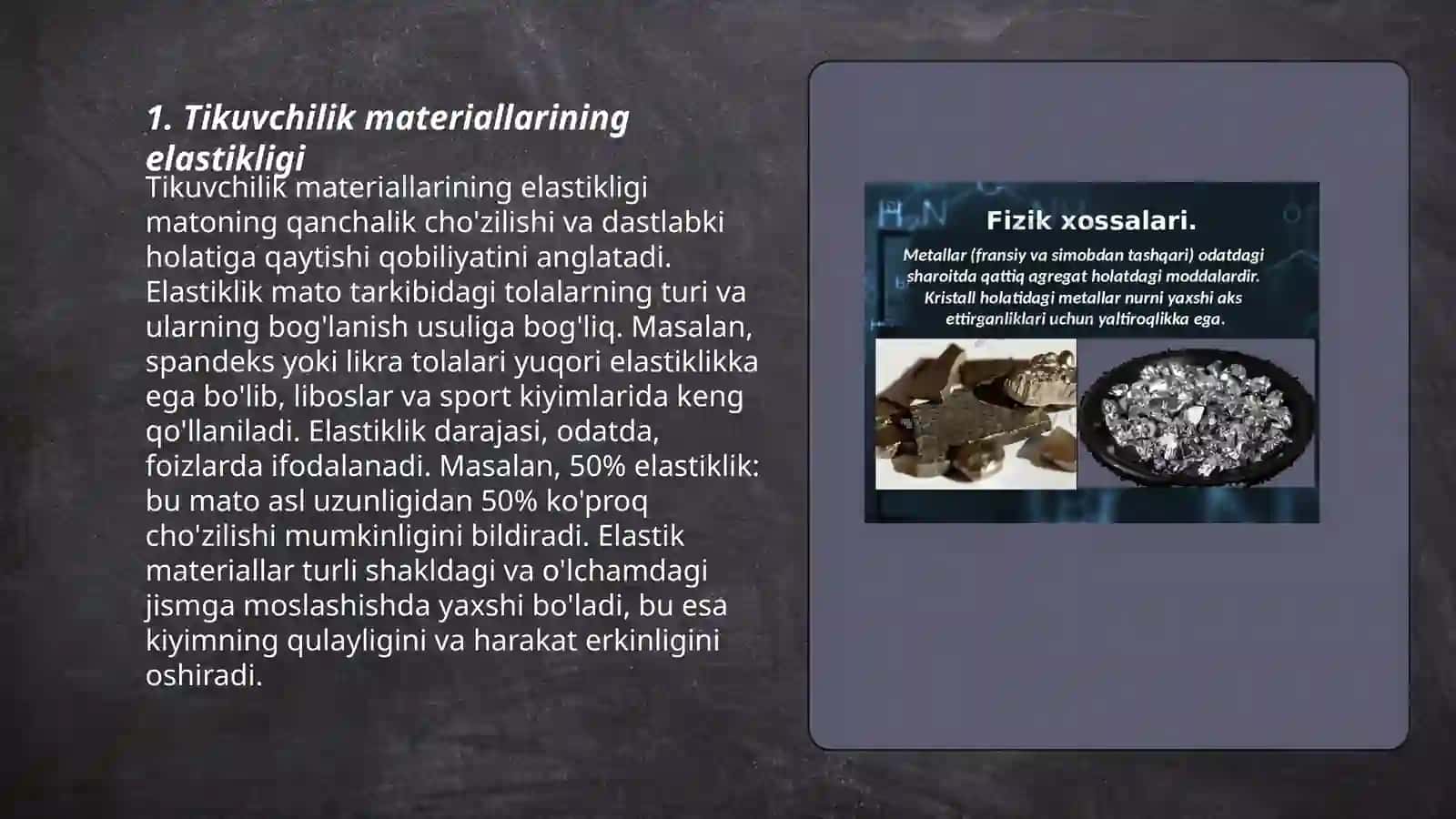 Tikuvchilik materiallarining elastikligi 3