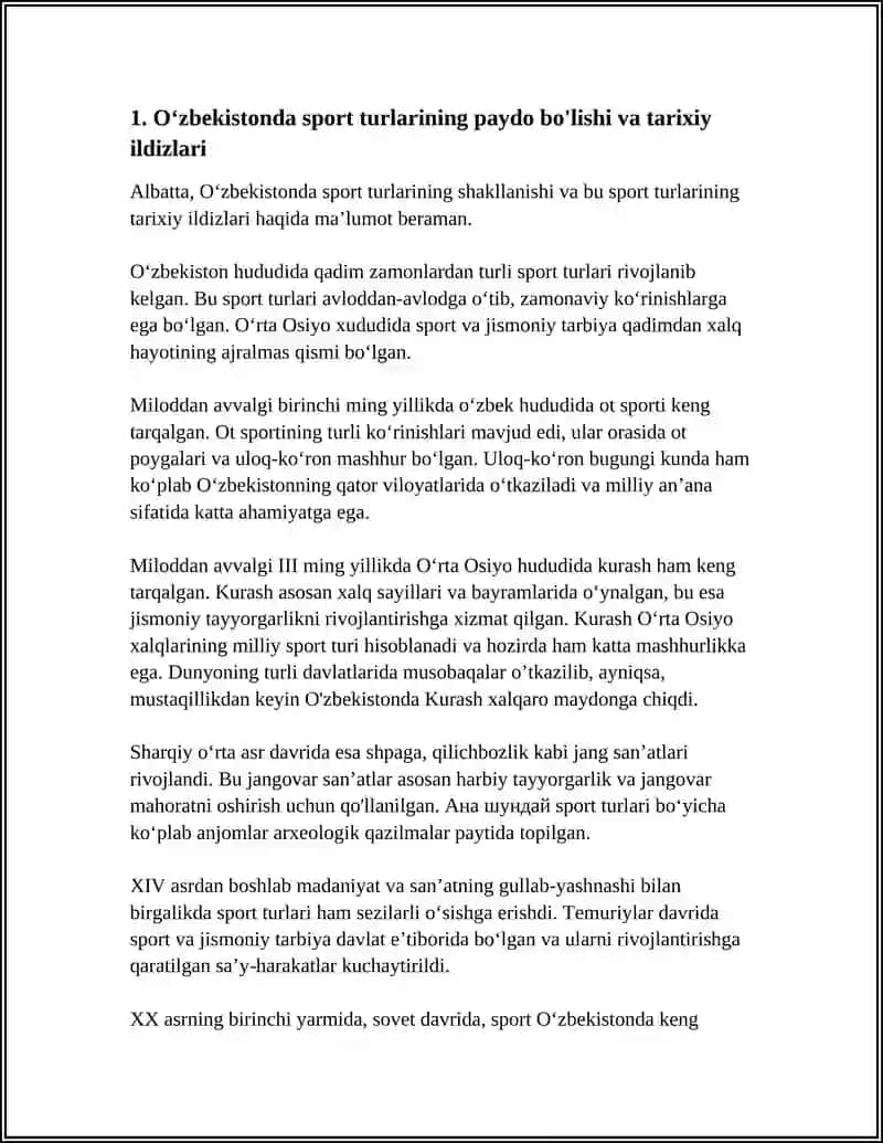 OʻZBEKISTONDA SPORT TURLARINING RIVOJLANTIRISHI VA PAYDO BOLISHI 3
