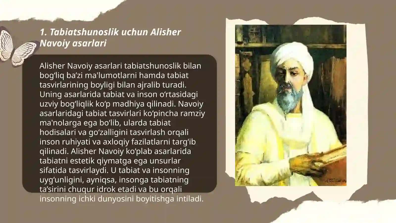 Tabiat bilan tanishtirishda mutafakkirlar merosidan foydalanish 3