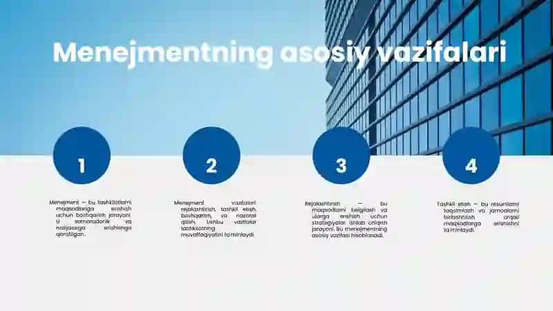 Menejmentning asosiy vazifalari va maqsadlari 3