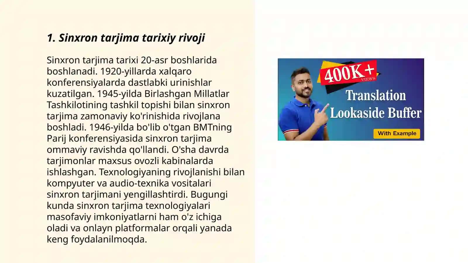 Sinxron tarjima asoslari 3