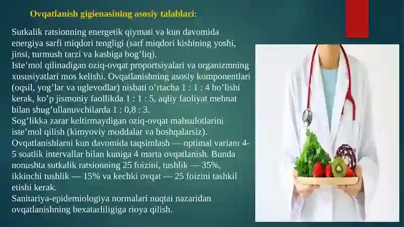 Ovqatlanish Gigiyenasi 3