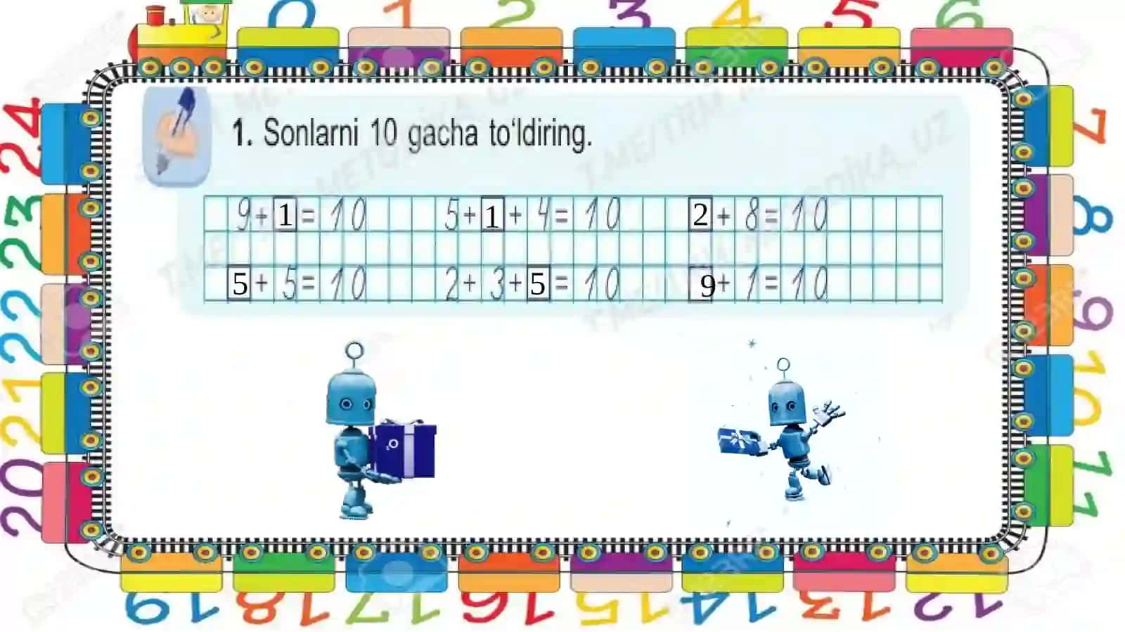 BUTUNNI TOPISHGA DOIR MASALALAR 3