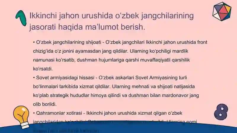 Vatan uchun jasorat ko‘rsatish - O‘zbekistonlik jangchilar 3