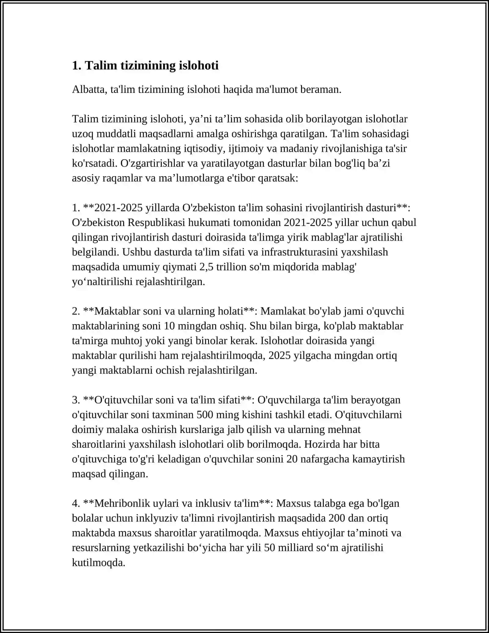 TA'LIM SOHASIDAGI DAVLAT SIYOSATINING USTUVOR YO'NALISHLARI 3