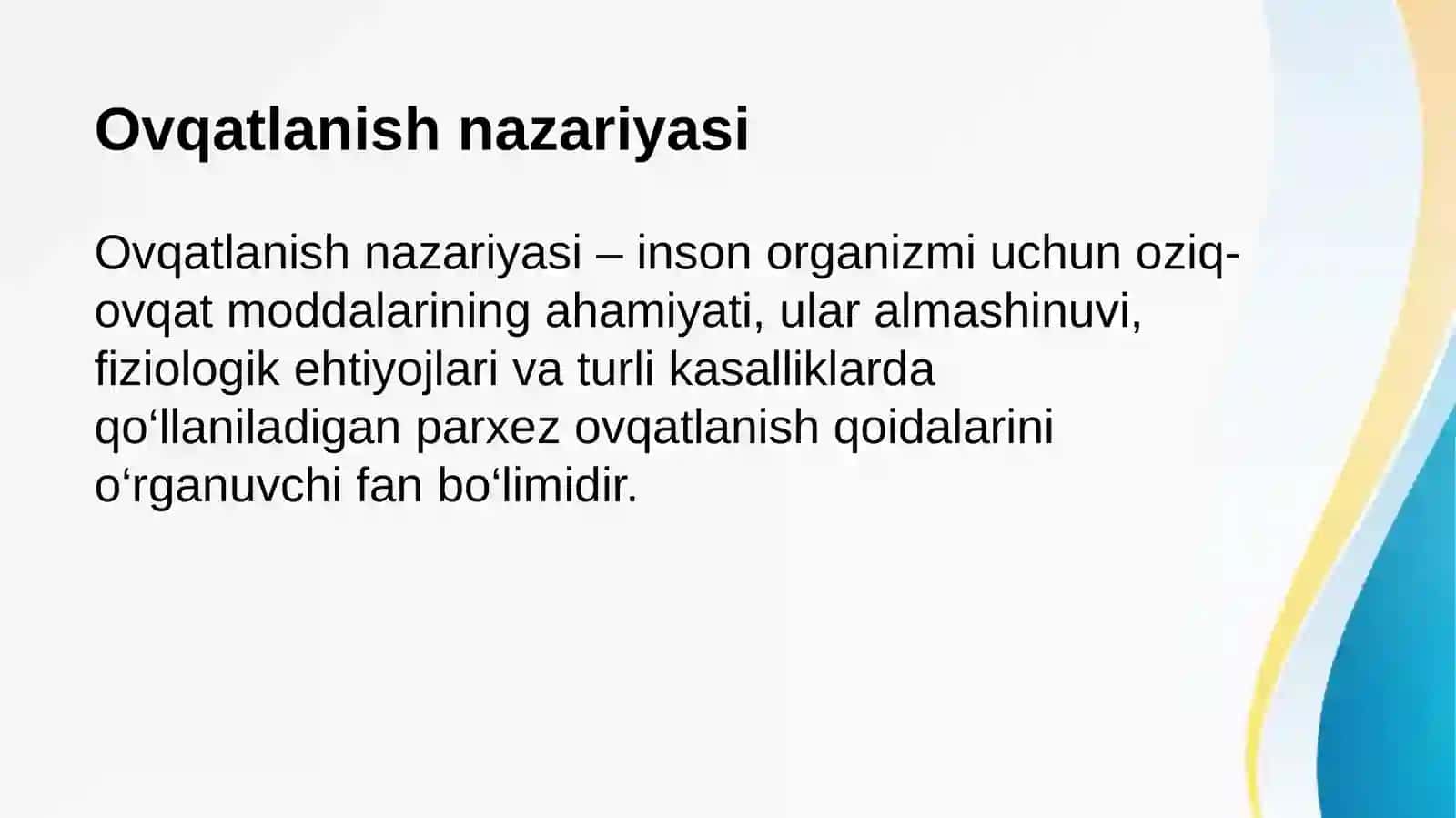 Tibbiyotda ovqatlanish nazariyasi. Parxez stollari 3
