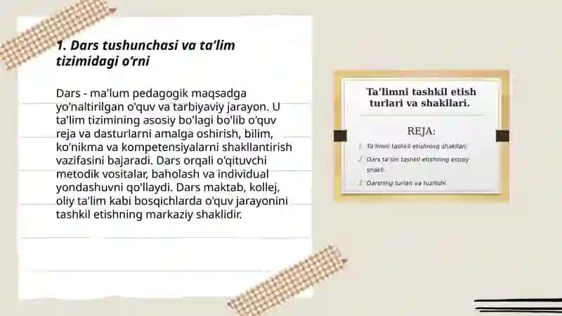 Taʼlim tashkil etish turlari va shakllari 3