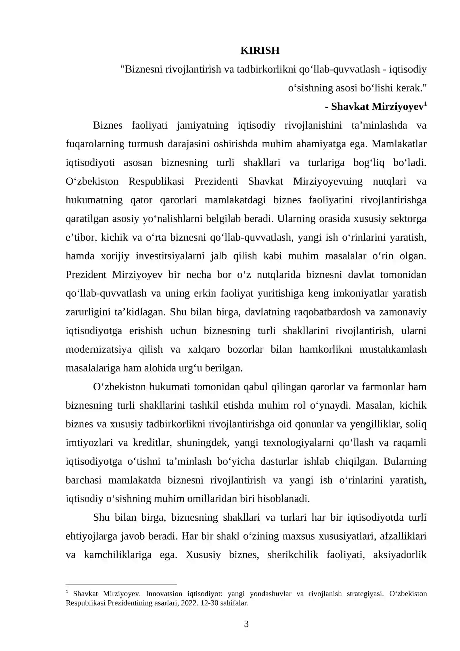 "BIZNESNING ASOSIY TURLARI VA SHAKLLARI" 3