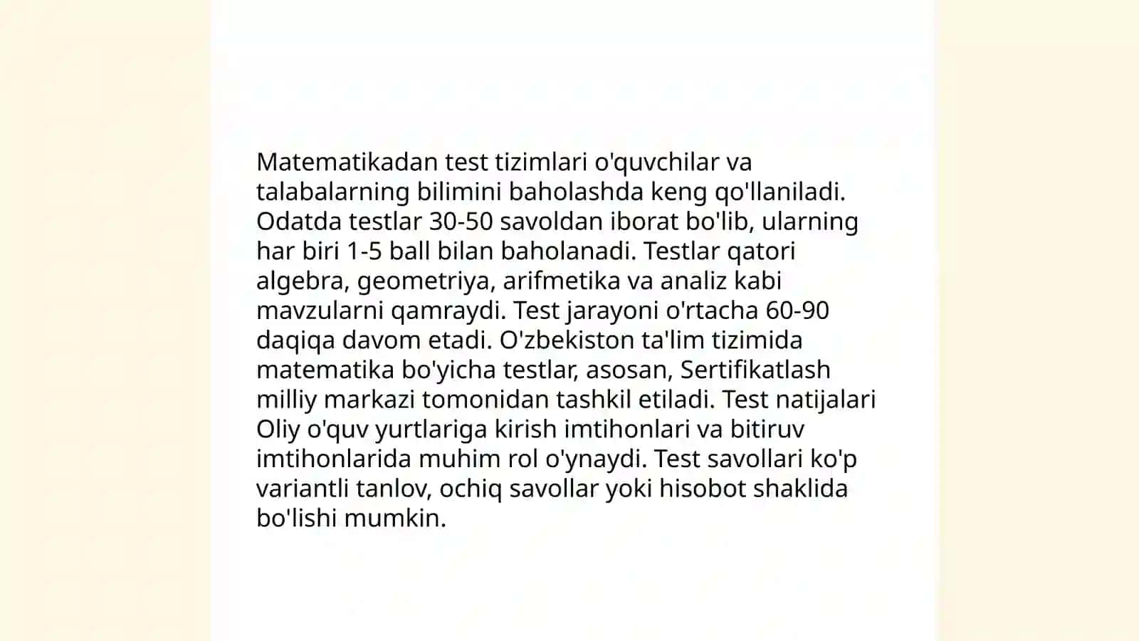 Matematikadan test tizimlari 3