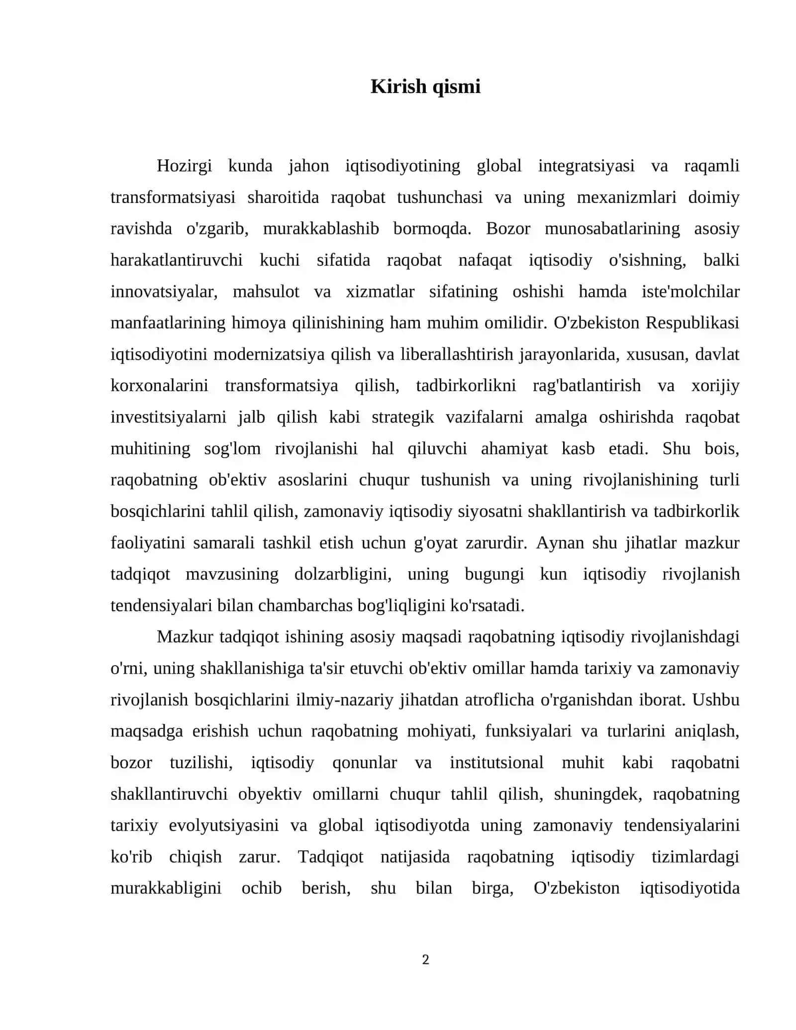 Raqobatning ob'ektiv asoslari va rivojlanish bosqichlari 3