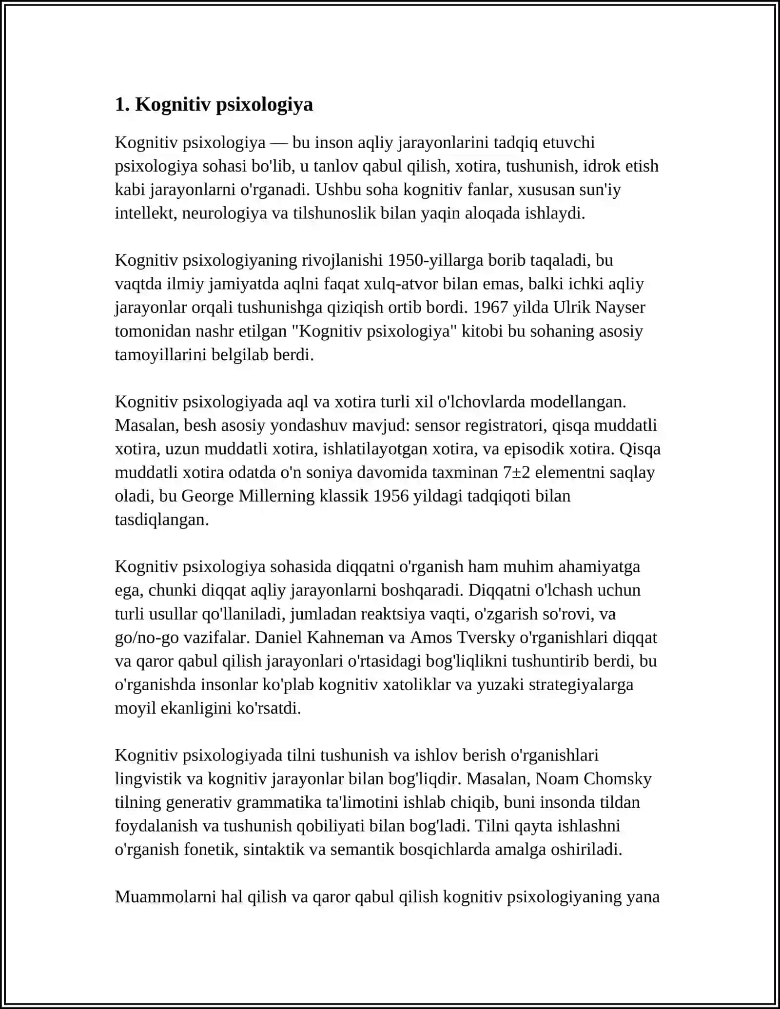 HOZIRGI ZAMON PSIXALOGIYASINING TARMOQLARI VA TADQIQOT METODLARI 3