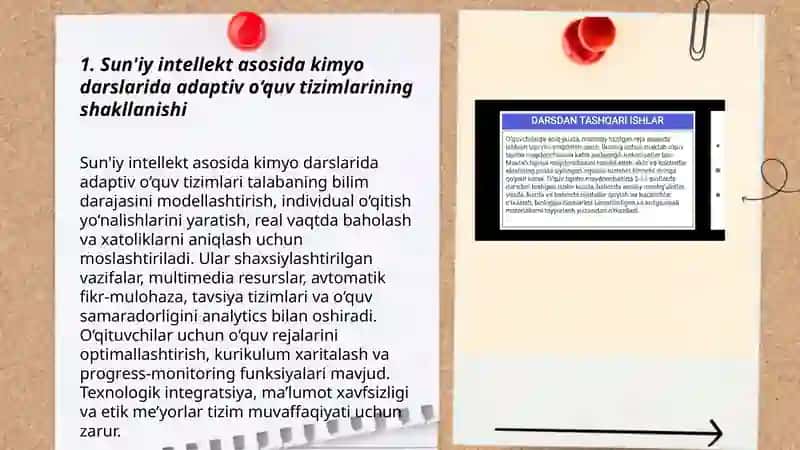Kimyo o`qitishda suniy intellekt va adaptiv o`quv tizimlarining texnikasi 3