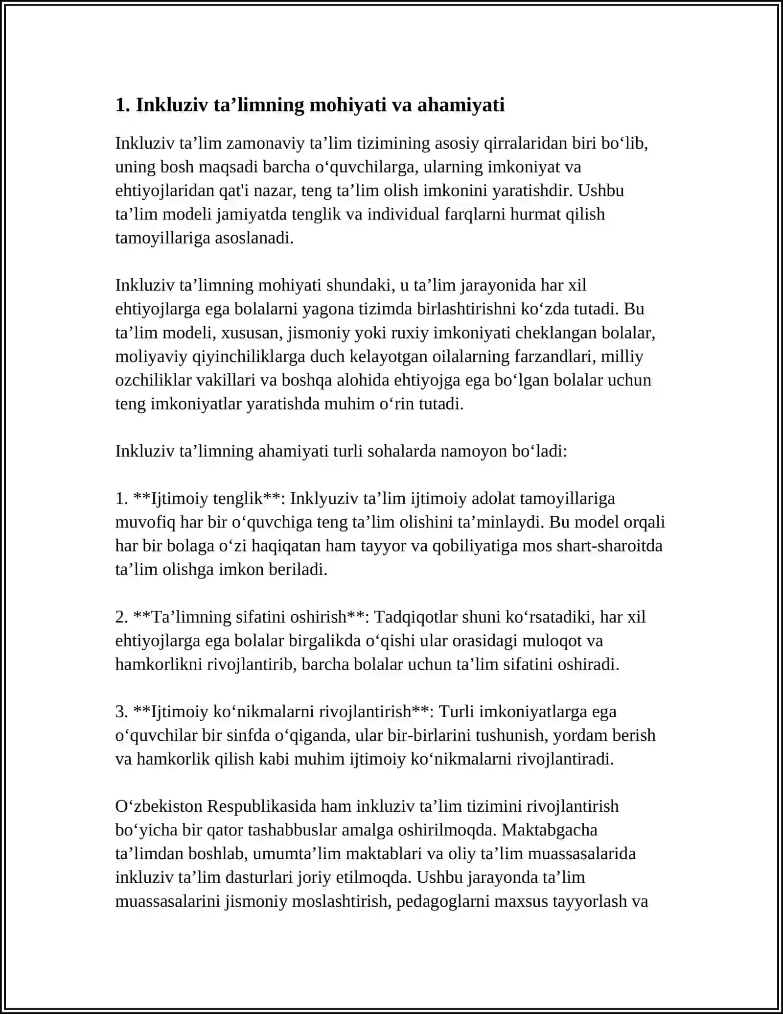 INKILIZIV TAʼLIM SHAROITIDA BOLANING IJTIMOIY MOSLASHUVI ALEX ZANARDI 3