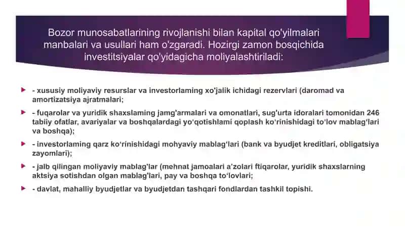 Qishloq xo'jaligining ustuvor yo‘nalishlariga sarflanayotgan investitsiyalar 2 3