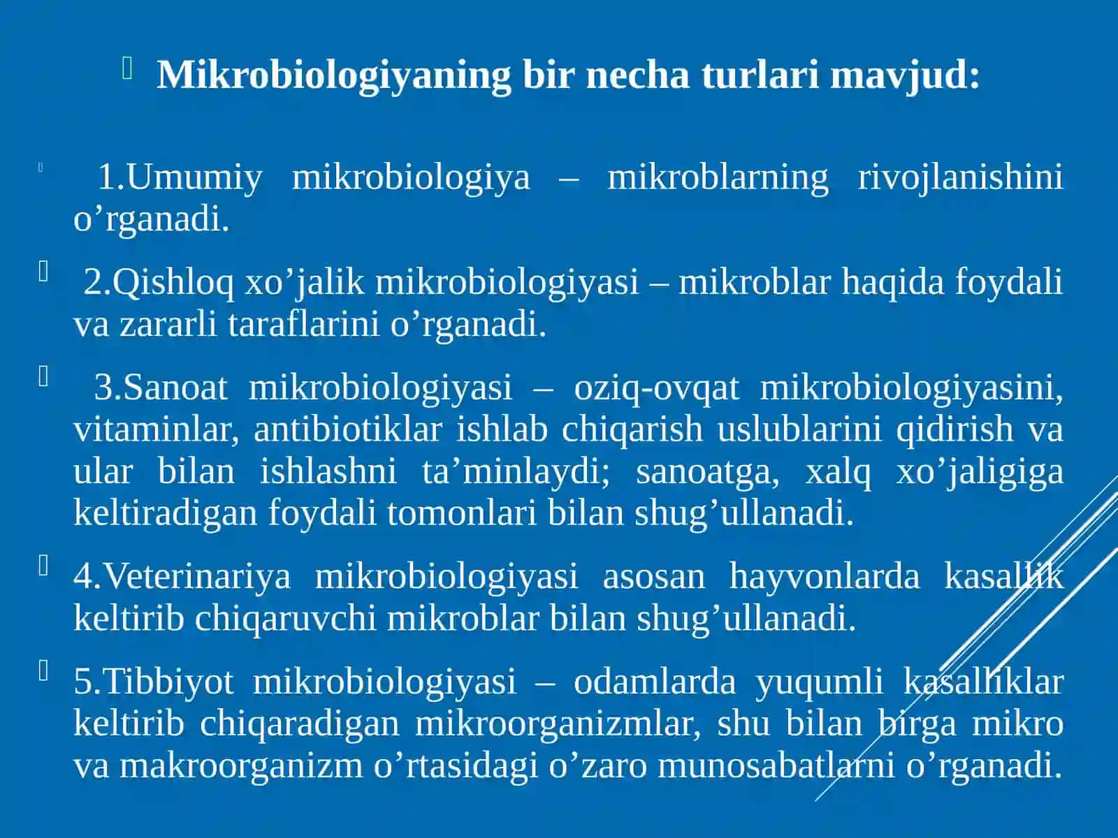 Tibbiy mikrobiologiya, virusologiya va immunologiya fani, uning maqsad va vazifalari. Mikroorganizmlarning sistematikasi, klassifikatsiyasi. Mikroorganizmlarning morfologiyasi 3