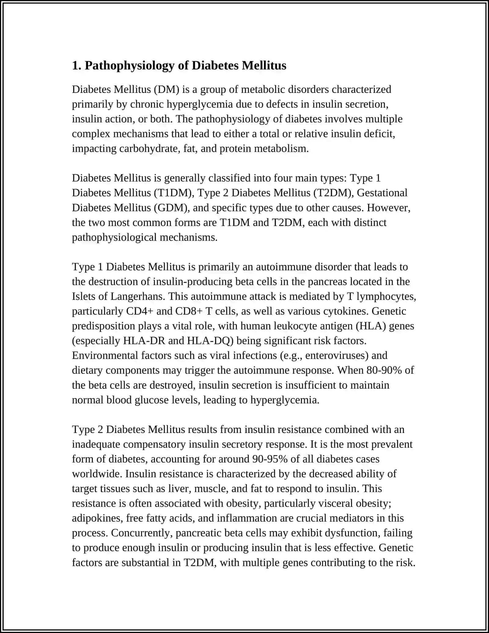 REFERAT Theme: DIABETES MELLITUS INGILIZCHA TEKS 3