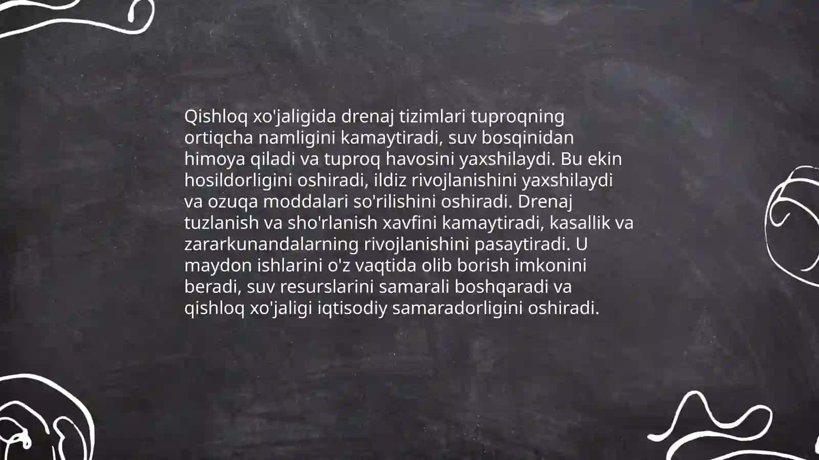 Qishloq xo'jaligida drenaj tizimlarining ahamiyati 3