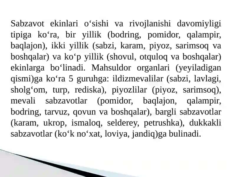 SABZAVOT EKINLARI ZARARKUNANDALARI BIOEKOLOGIYASI 3