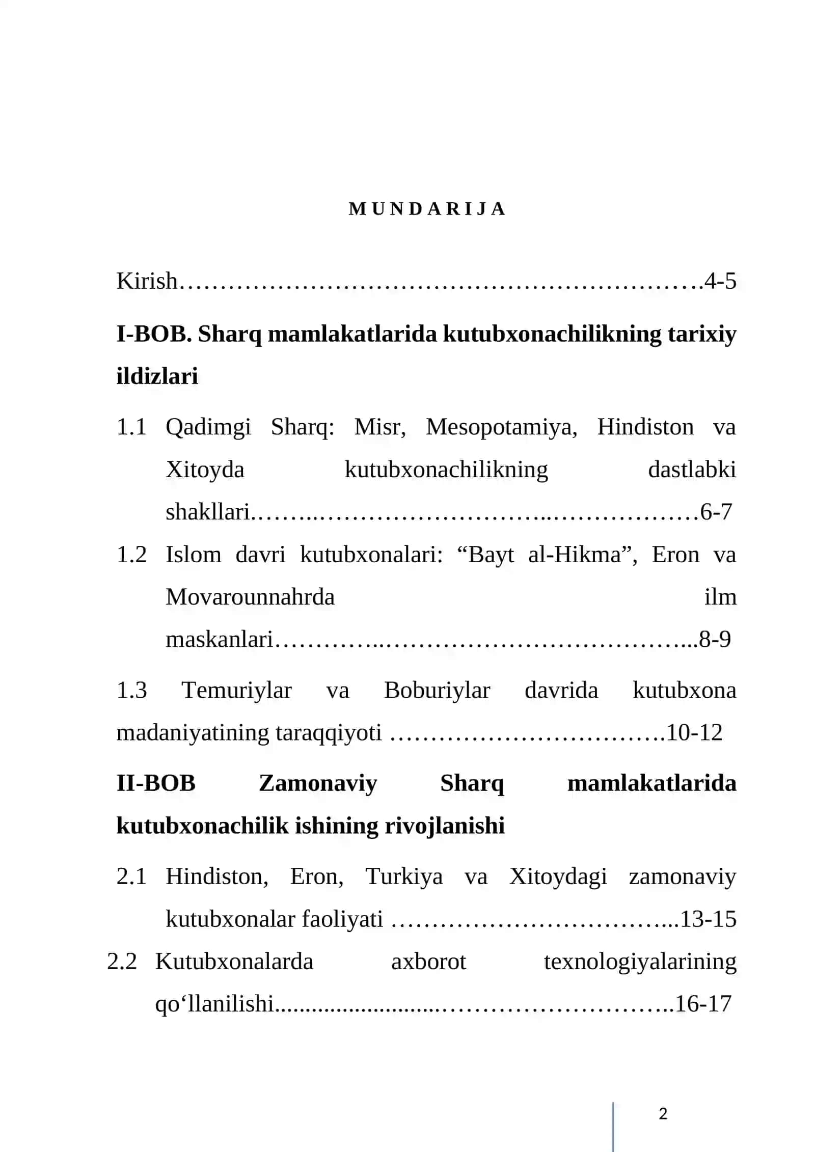 SHARQ MAMLAKATLARIDA KUTUBXONACHILIK  ISHI 3