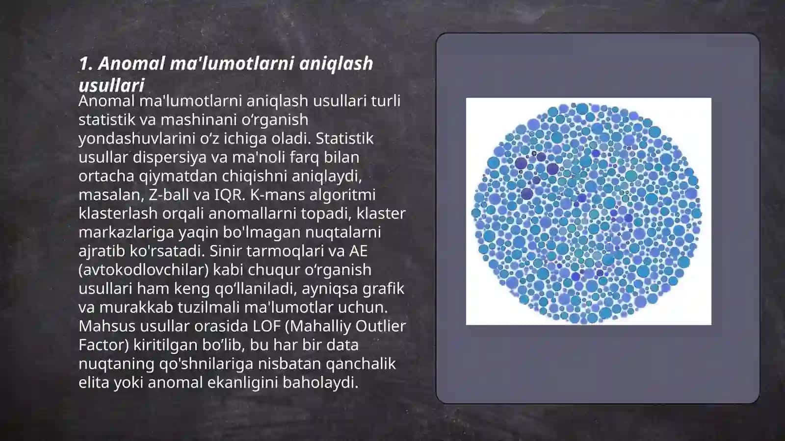 Anomal ma'lumotlarni aniqlash: Outlier aniqlash usullari va ko'p o'lchovli ma'lumotlarda anomal qiymatlarni topish 3