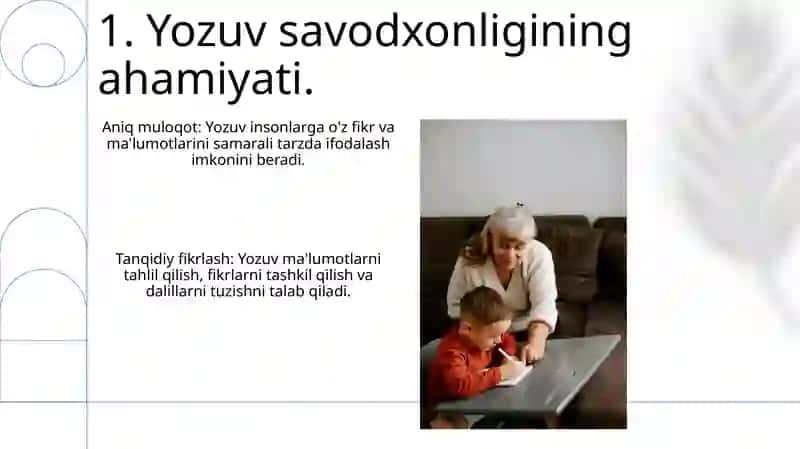 Yozma nutq savodxonligi 3