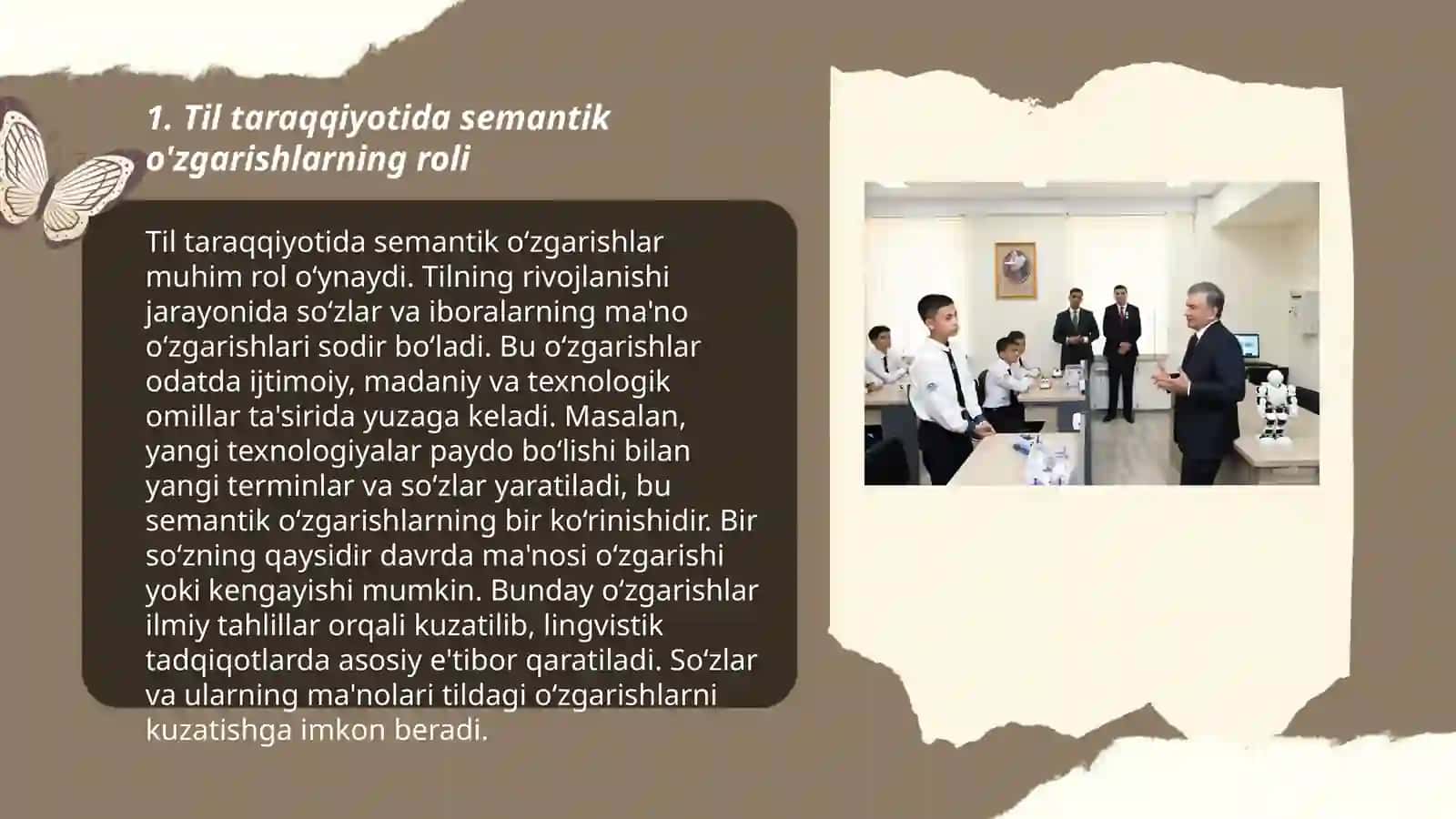 Til taraqqiyotidagi semantik òzgarishlar.Yozuv va uning tarixiy kòrinishlari 3