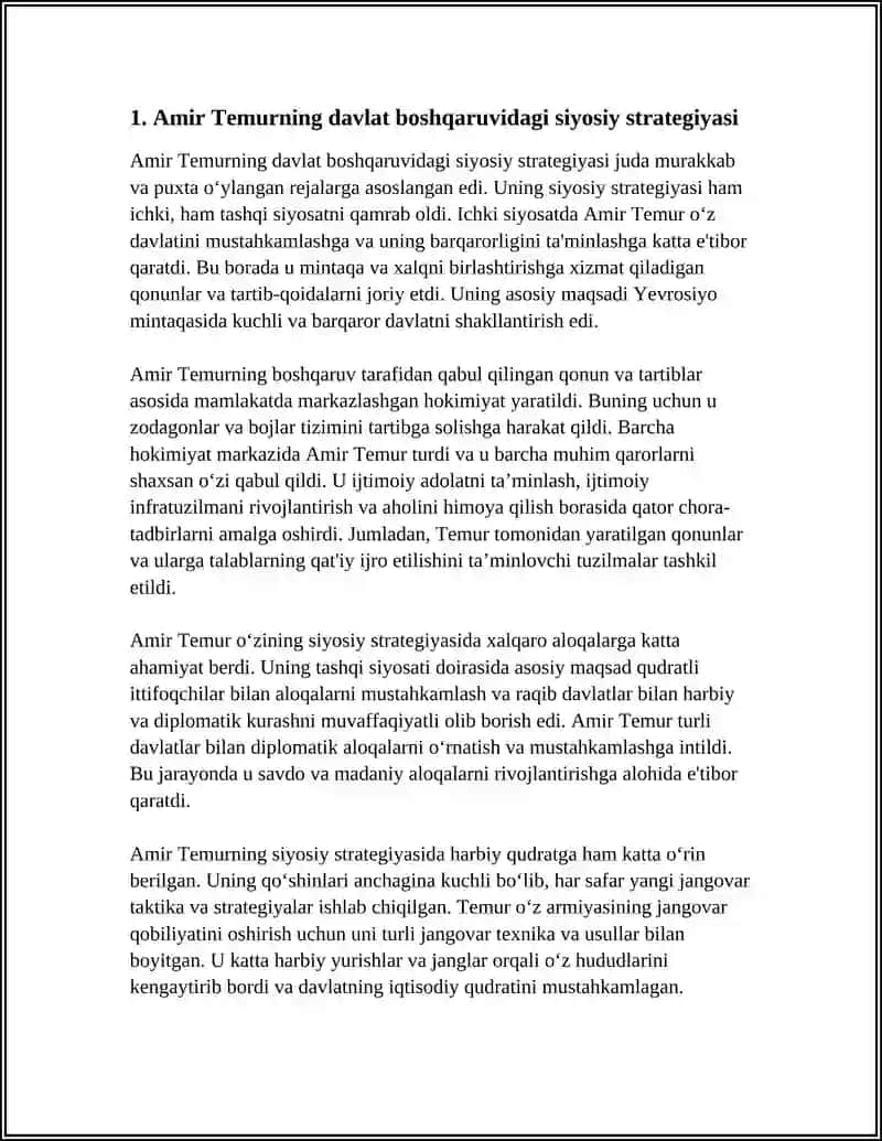 AMIR TEMUR BUYUK DAVLAT ARBOBI 3