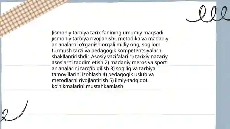 Jismoniy tarbiya tarix fanining maqsadi hamda vazifalari 3