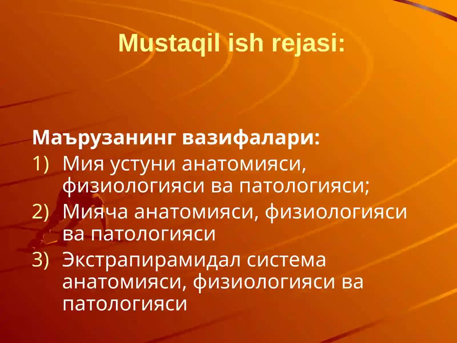Mustaqilish mavzusi: Yonqorinchalar va boshmiya anatomiya 3
