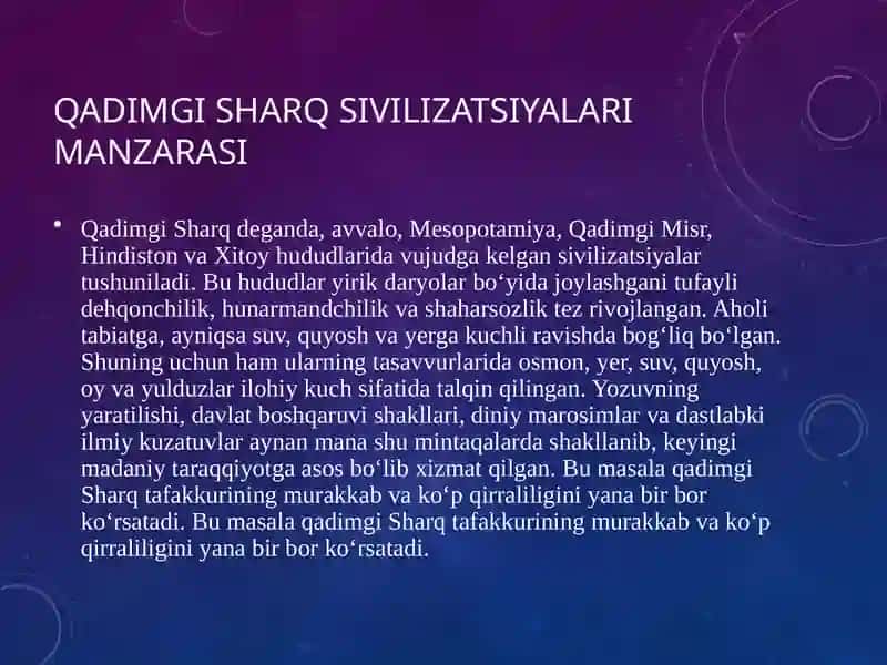 Qadimgi Sharqda Asotiriy Tasavvurlar va Falsafiy Bilimlar 3