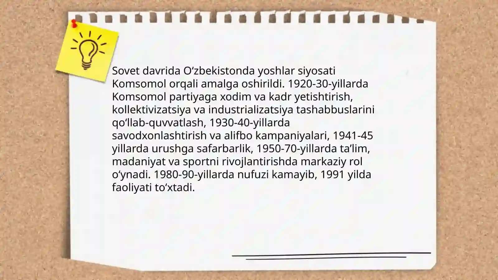 O'zbekiston tarixi "O'zbekistonda yoshlarga oid davlat siyosati" 3