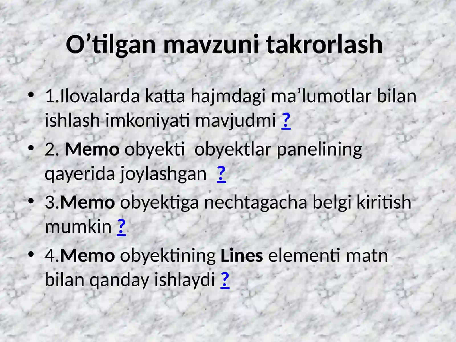 Delphi dasturida grafika bilan ishlash 3