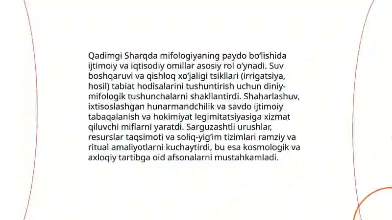 Qadimgi Sharqda asotiriy tasavvurlar va falsafiy bilimlarning paydo bo'lishi 3
