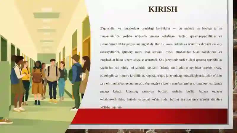 O‘quvchilar va Tengdoshlar Orasidagi Konfliktlar sabablari, natijalari va yechimlari 3