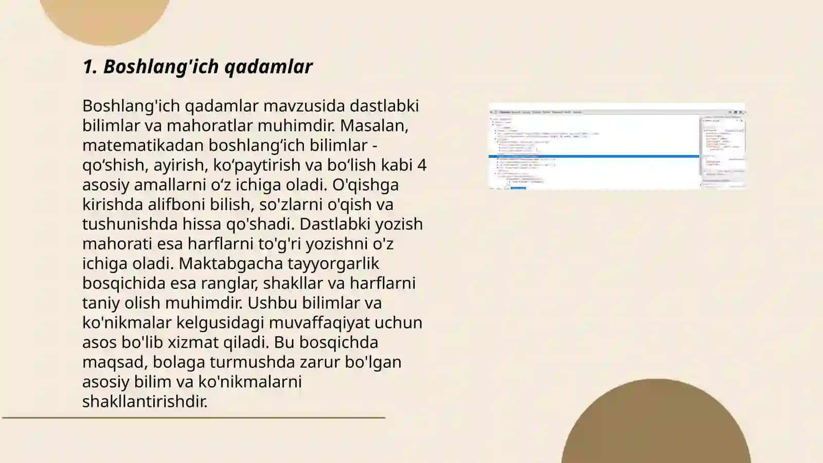 Boshlang'ich qadamlar 3