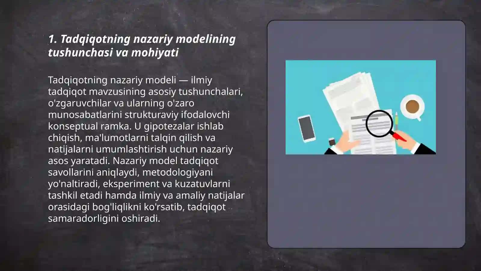 Tadqiqotning nazariy modeli 3