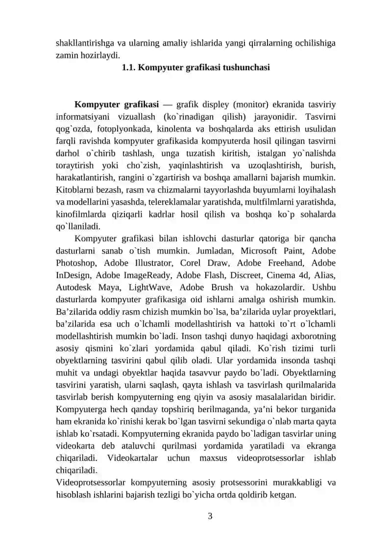 Rastrli tasvirlarni matematik tasvirlash va tasvirlarni yaxshilash usullari 3
