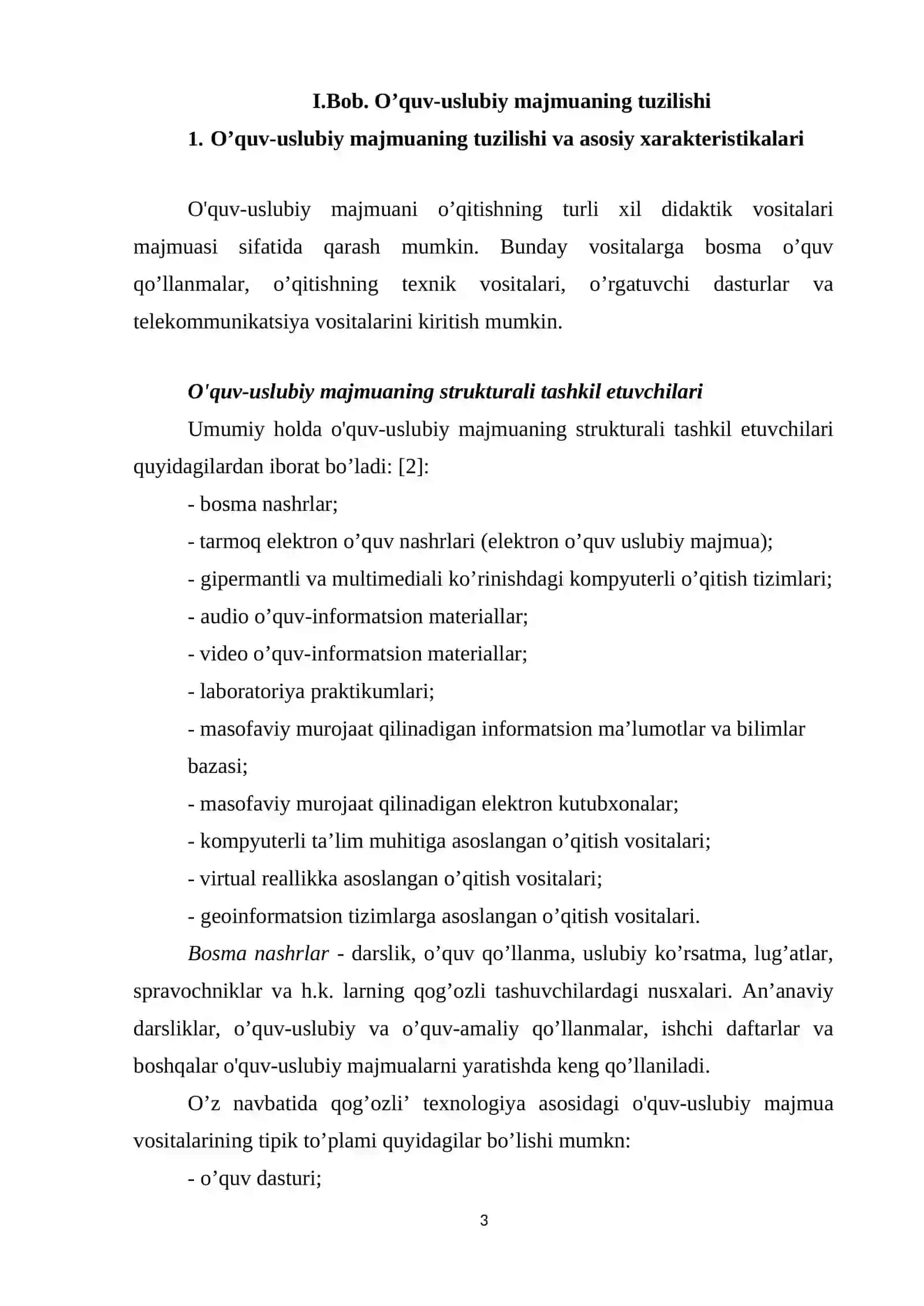 ELEKTRON O'QUV-USLUBIY MAJMUALAR VA ULARDAN FOYDALANISH METODIKASI 3