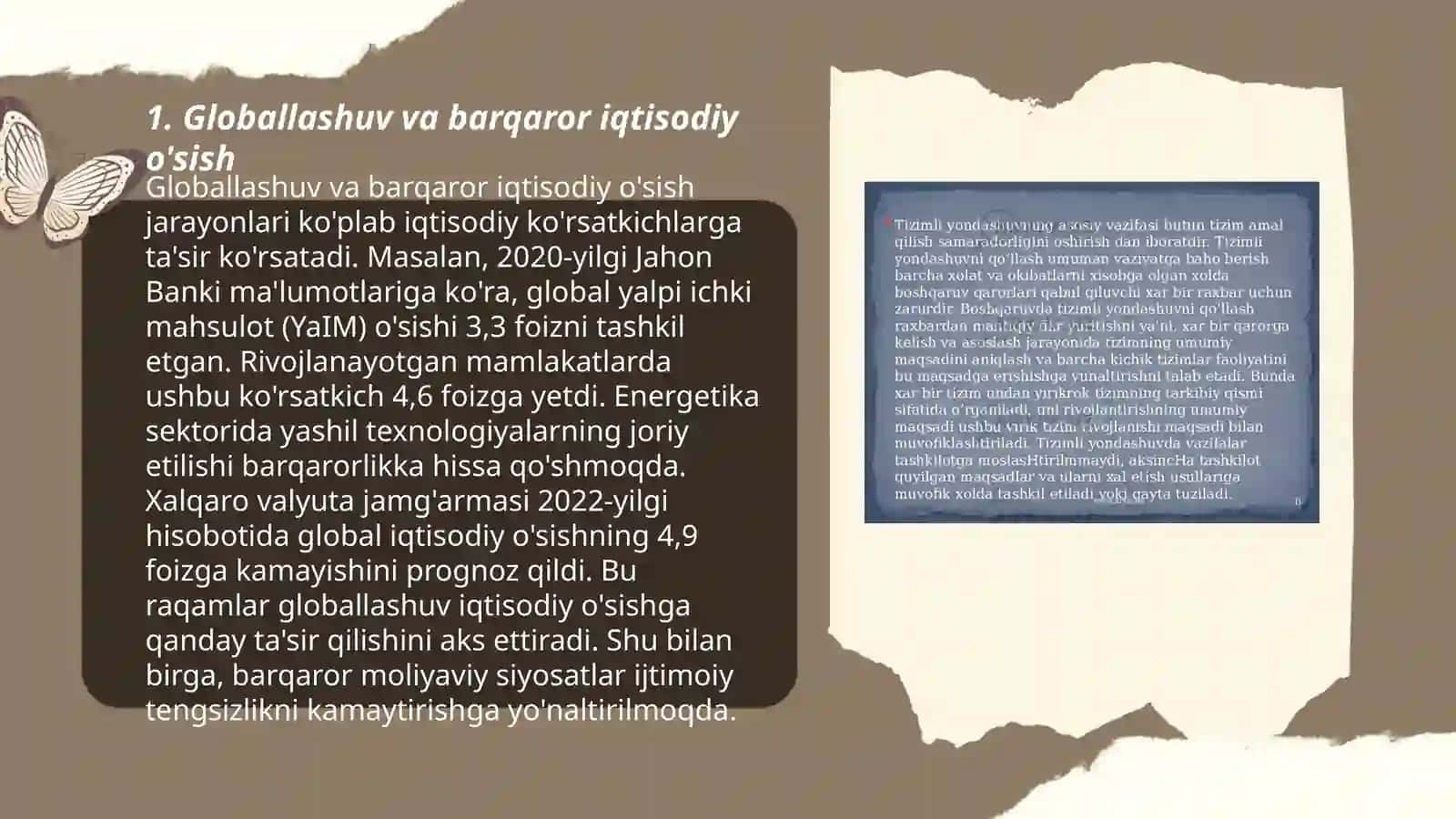 Globallashuv va barqaror iqtisodiy o'sish 3