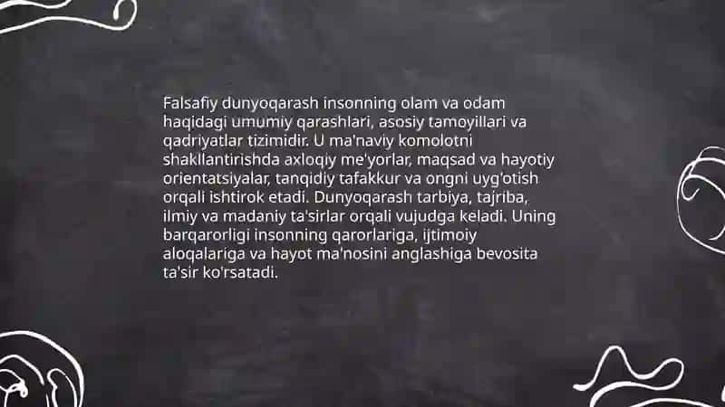 Insonning ma'naviy komolotida falsafiy dunyoqarashning roʻli 3