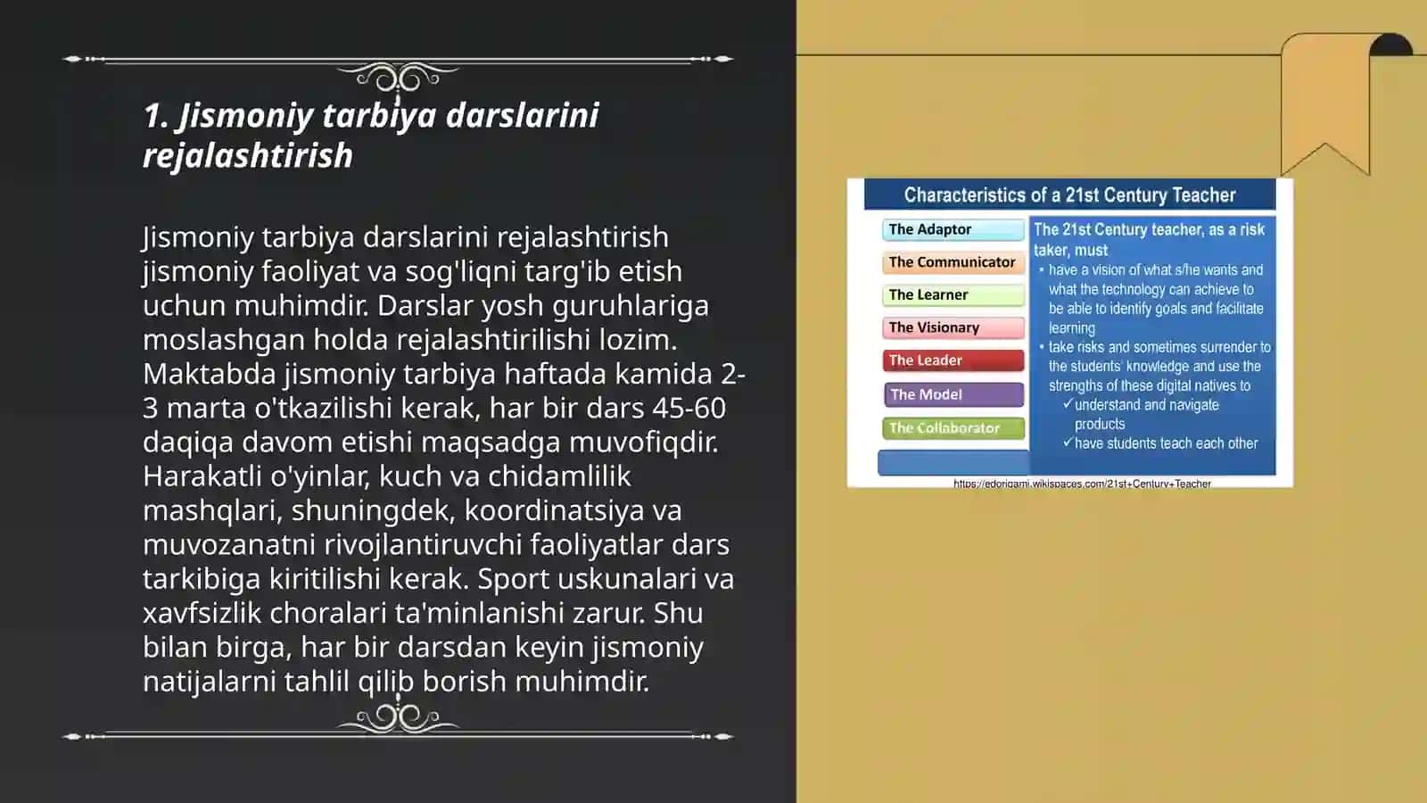 Boshlang'ich sinf o'qituvchisining jismoniy tarbiyaga oid kompitensiyasi 3