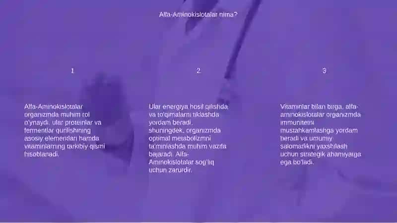 a-Aminokislotalar – vitaminlarning tarkibiy qismi sifatida. 3
