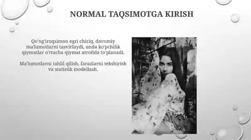 Normal taqsimlanish nazariyasining amaliy jihatlari 3