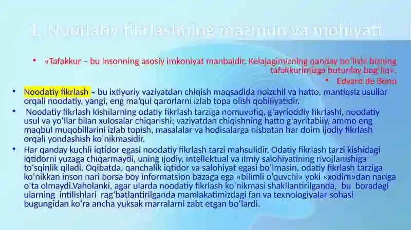 NOODATIY FIKRLASH ASOSLARI (qutichadantashqaridafikrash) 3