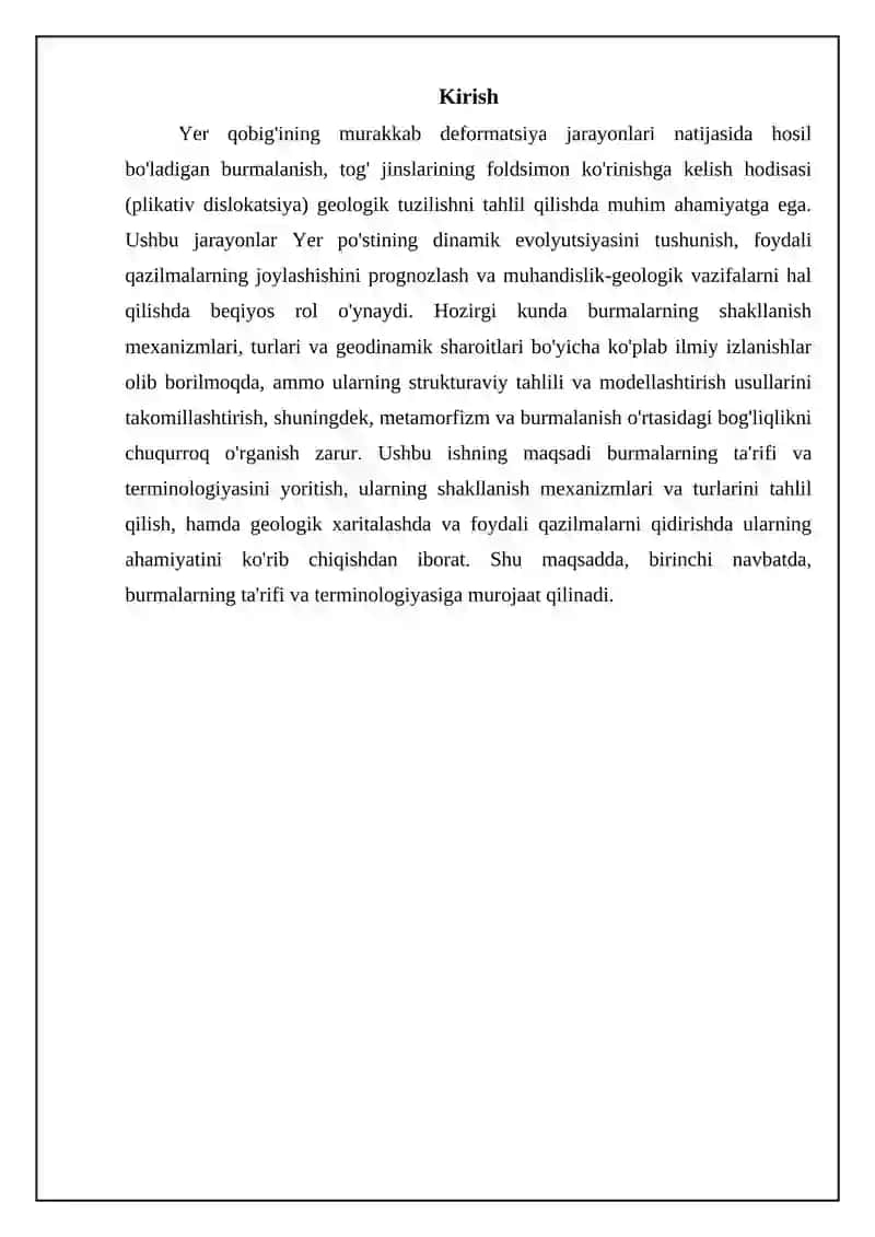 Tog jinslarning burmalar shaklida yotishi(plikativ dislokatsiya) 3